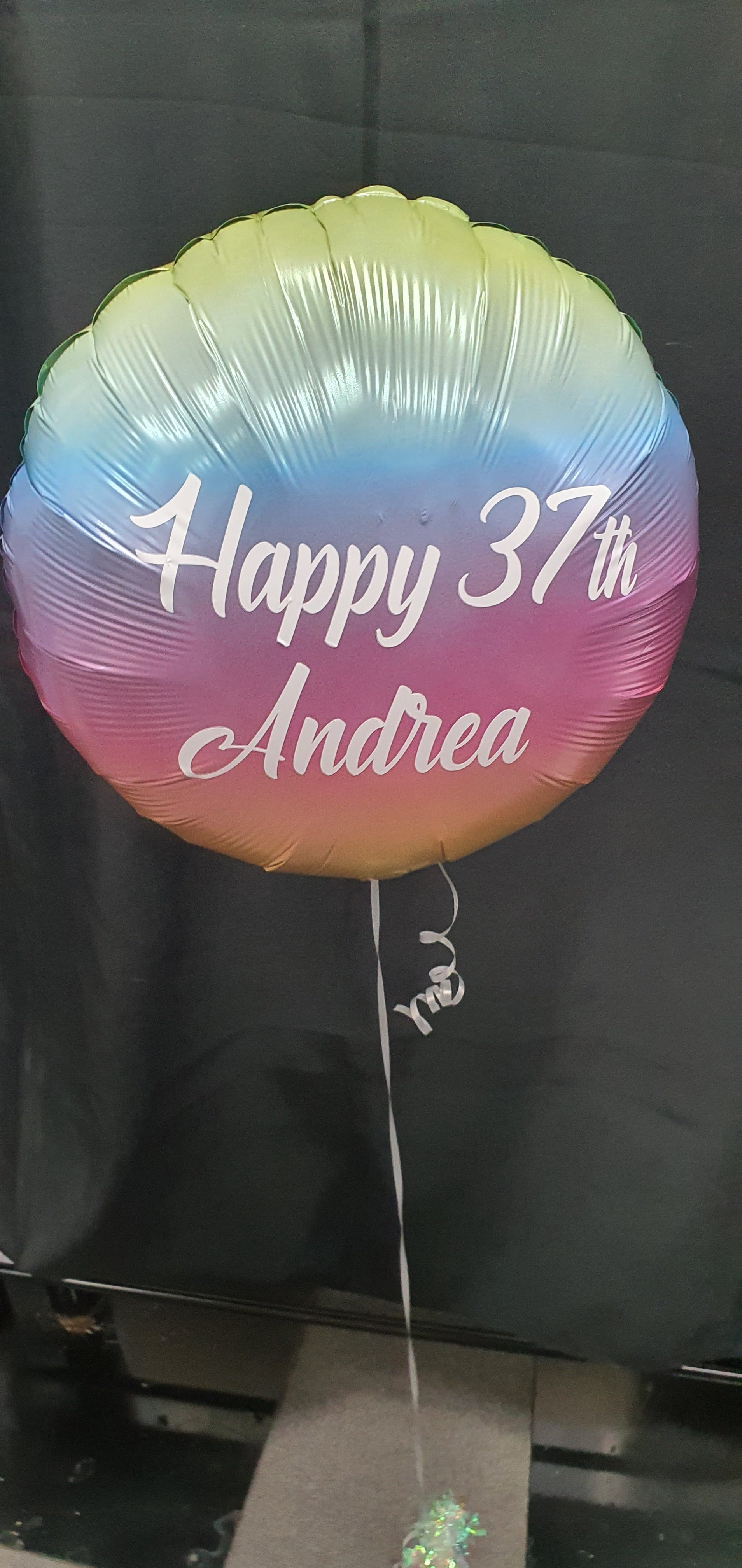 Personalised Ombre 18" Foil Balloon to Mad Parties & Balloons Adelaide